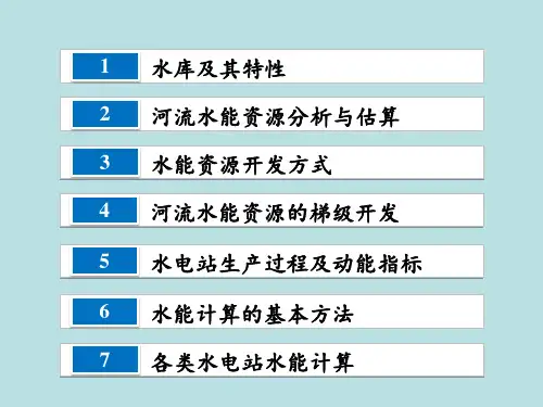 水电站水能资源开发与计算