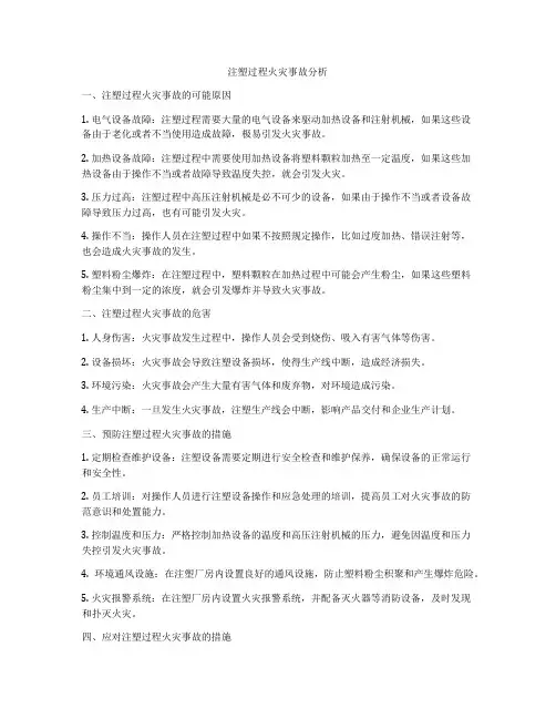 注塑过程火灾事故分析