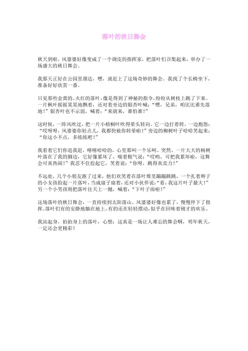 落叶的秋日舞会