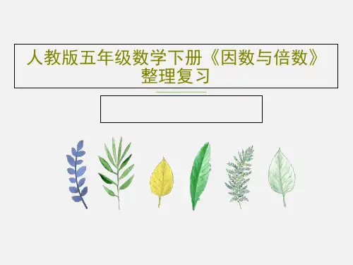 人教版五年级数学下册《因数与倍数》整理复习PPT共19页