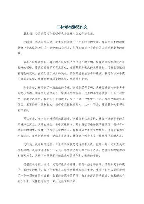 三林老街游记作文