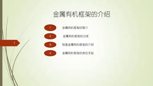 高中化学 金属有机框架介绍