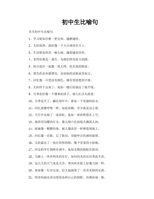 初中生比喻句