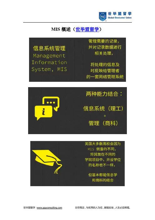 MIS概述(世毕盟留学)