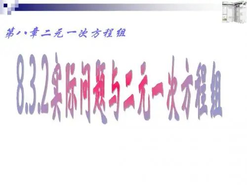 实际问题与二元一次方程组(2)