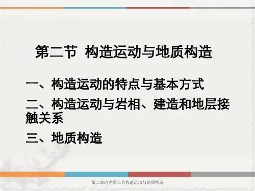第二章地壳第二节构造运动与地质构造