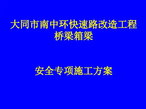 箱梁专项施工方案PPT