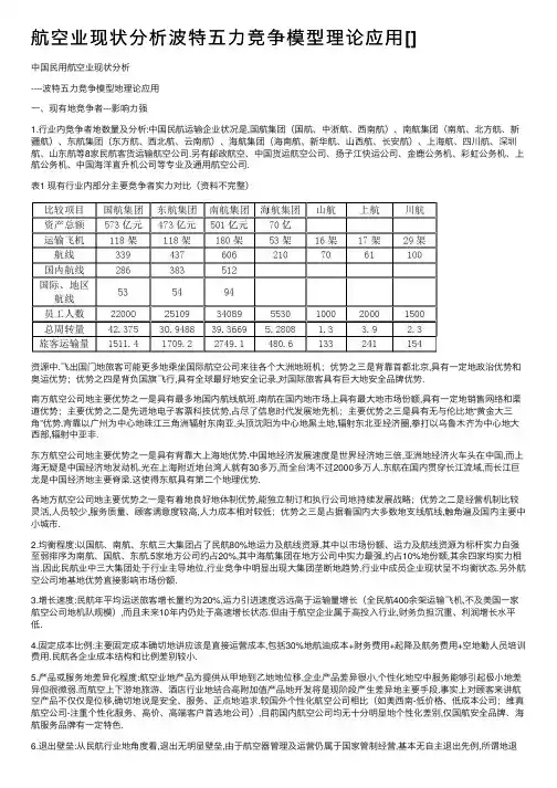 航空业现状分析波特五力竞争模型理论应用[]