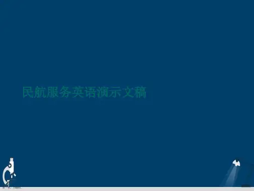 民航服务英语演示文稿