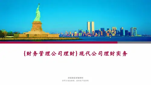 {财务管理公司理财}现代公司理财实务