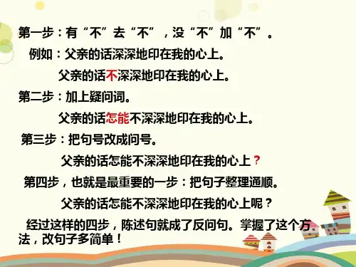 小学毕业班陈述句改反问句复习-精品PPT课件