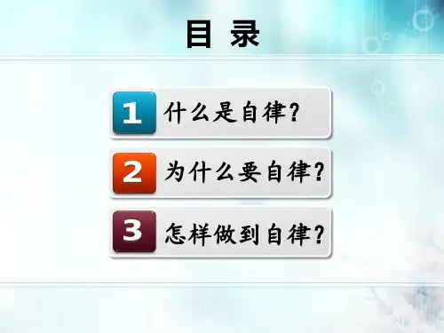 自律成功的基石ppt课件