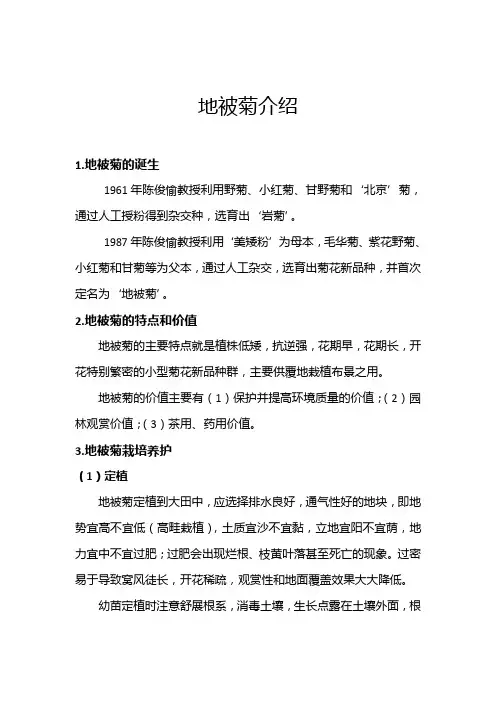 地被菊介绍