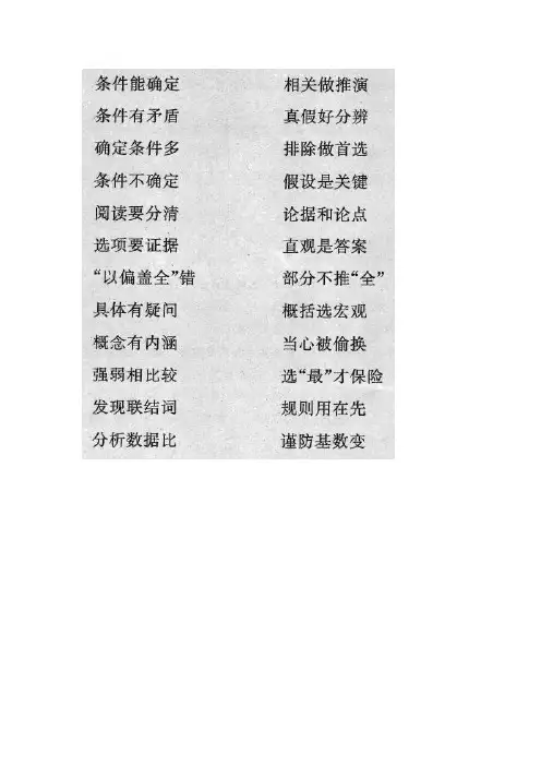判断推理总结