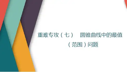 重难专攻(七) 圆锥曲线中的最值(范围)问题