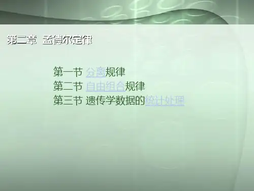 大学生物遗传学：第二章 孟德尔定律