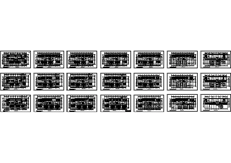 6层大学教学楼建筑平面图cad图纸（长77.4米宽39米)