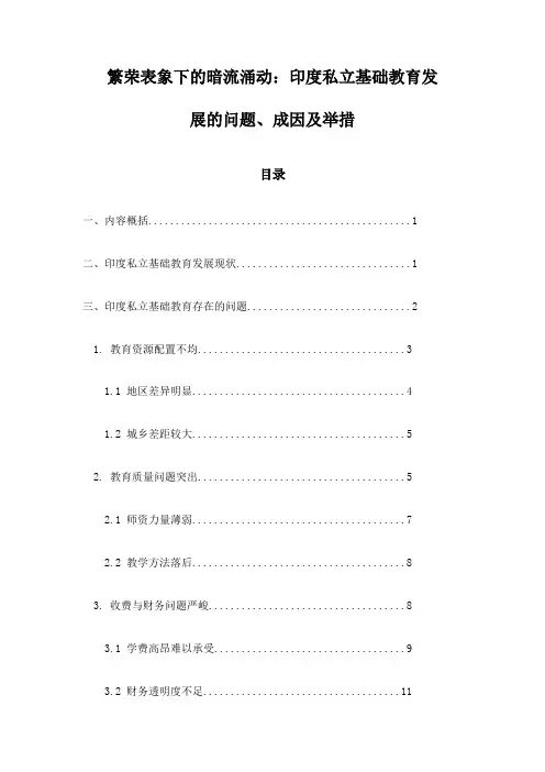 繁荣表象下的暗流涌动：印度私立基础教育发展的问题、成因及举措