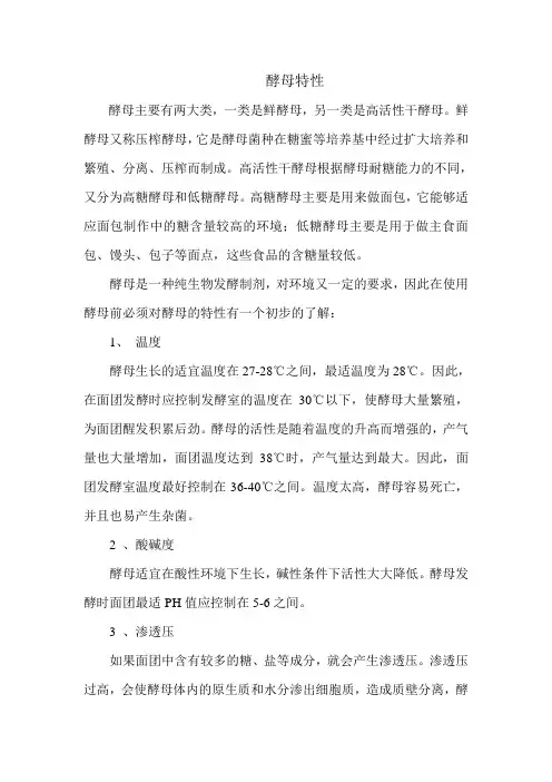 酵母特性