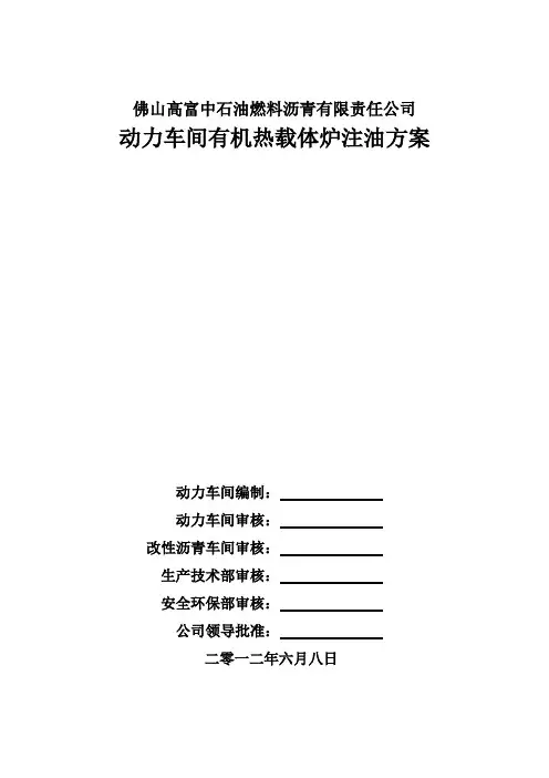 导热油炉注油方案.