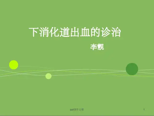 下消化道出血的诊治ppt课件