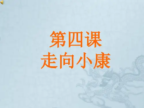 九年级政治 第四课 走 向小康课件 教科版