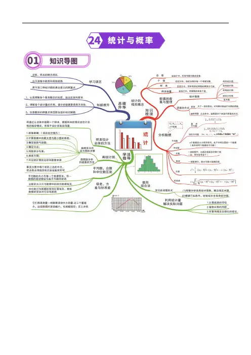 专题24 统计与概率(学生版)