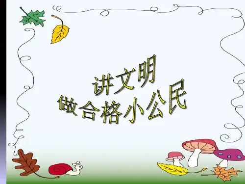 做合格小公民PPT课件