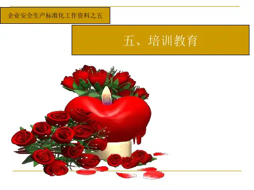 企业安全生产标准化工作培训课件