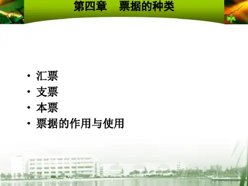 票据的种类PPT课件