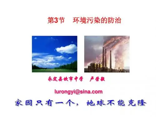 福建省永定县坎市中学2014届九年级化学第 九章第3节环境污染的防治