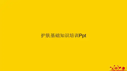 护肤基础知识培训Pptppt正式完整版