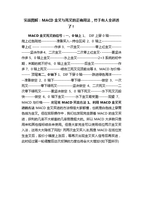 实战图解：MACD金叉与死叉的正确用法，终于有人全讲透了！