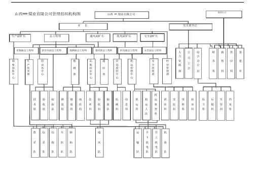 (完整版)煤矿组织机构图(2014).docx