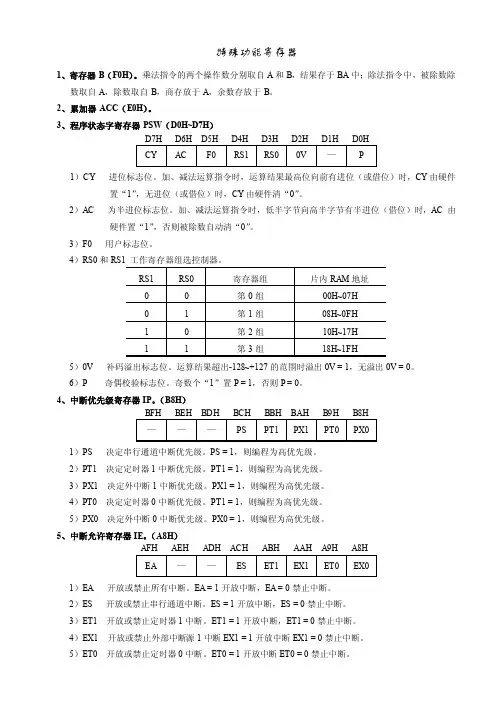 特殊功能寄存器