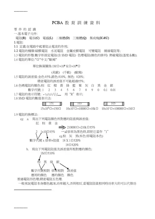[整理]PCBA教育训练资料.