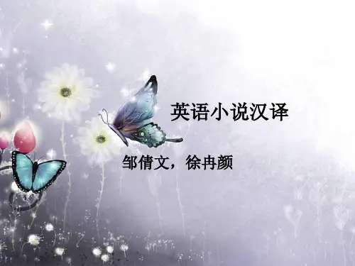 文体与翻译—英语小说汉译分析解析