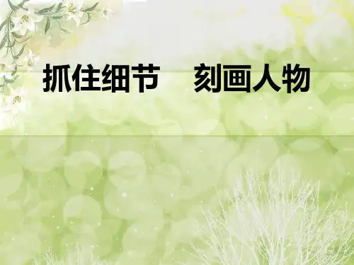 抓住细节    刻画人物