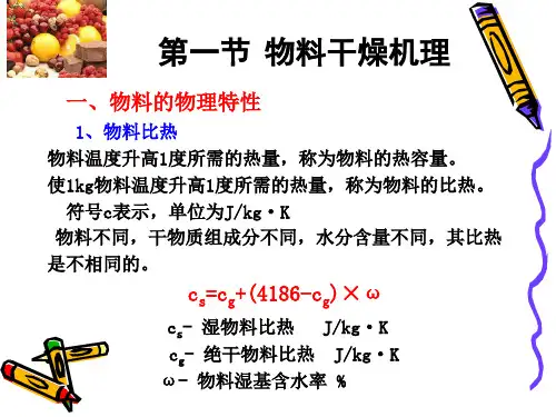 农产物料干燥技术第四章物料干燥与贮藏