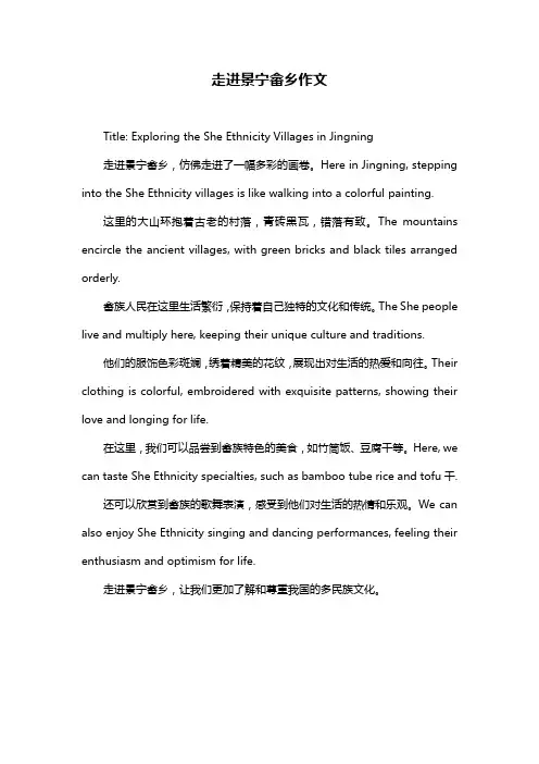 走进景宁畲乡作文