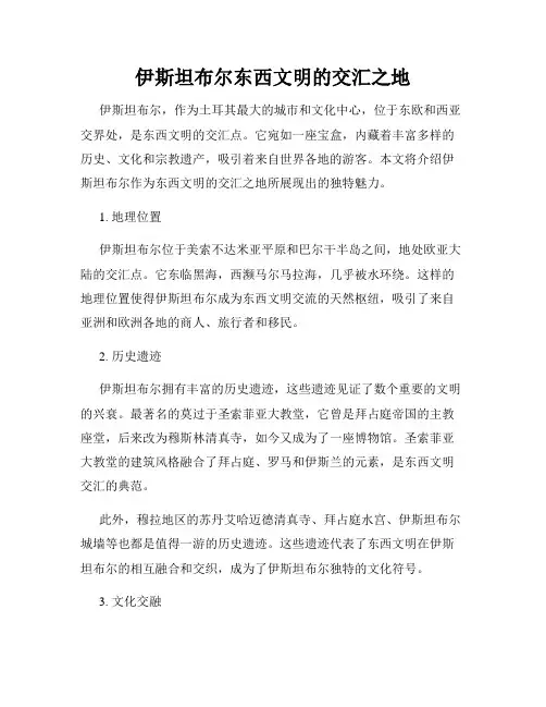 伊斯坦布尔东西文明的交汇之地