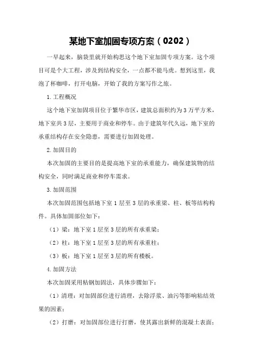 某地下室加固专项方案