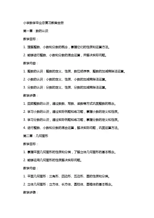小学数学毕业总复习教案全册