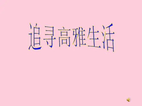 追寻高雅生活ppt优秀课件12 人教版