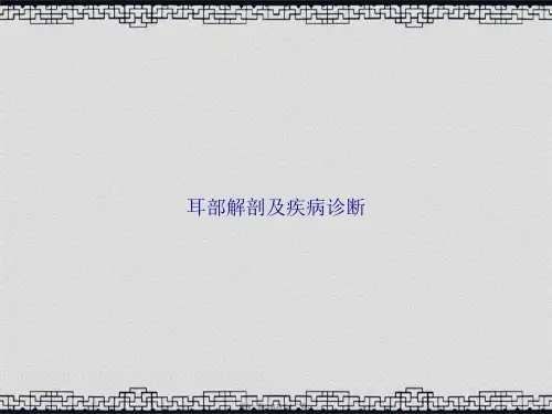 耳部解剖及疾病诊断讲课文档