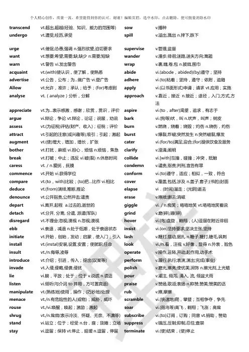 2020考研英语二5500词汇(适合打印)