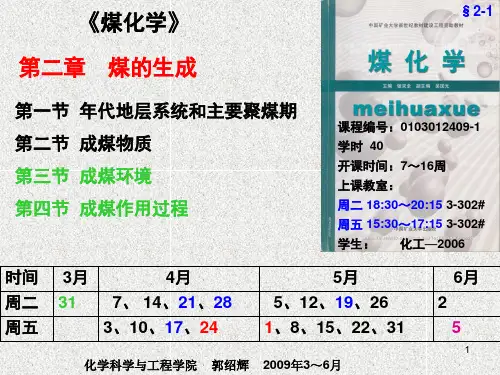 201904《煤化学》讲稿 02 章煤的生成1a.ppt