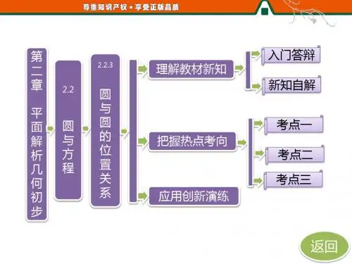 第二章  2.2.3  圆与圆的位置关系