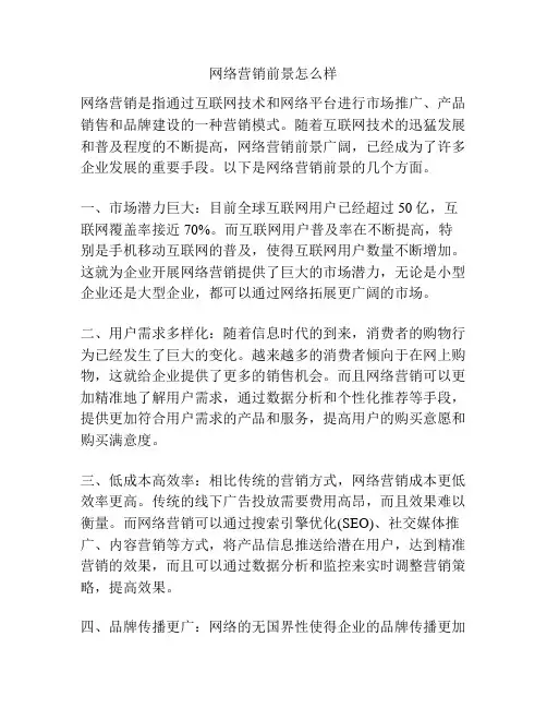 网络营销前景怎么样