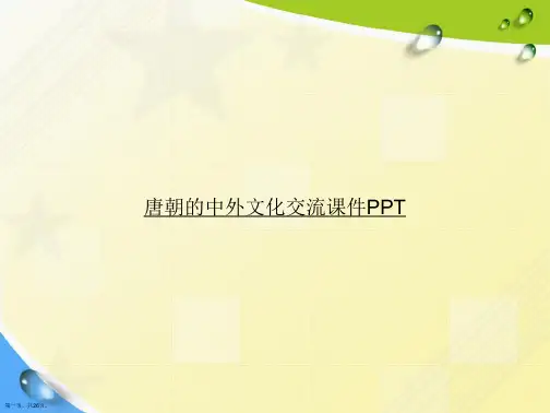 唐朝的中外文化交流讲课文档